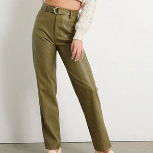 Pacsun Faux Leather Belted '90s Boyfriend Pants
